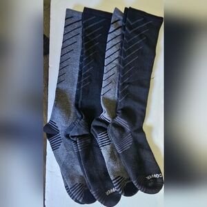 🩷Tommie Copper Womens 4 Pack OTC Compression Socks - Basic 10-12.5 Black/gray🩵